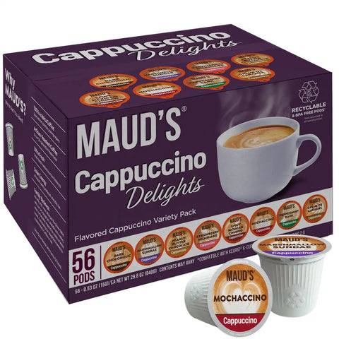 Maud's Cappuccino Variety Pack Pods - 56ct