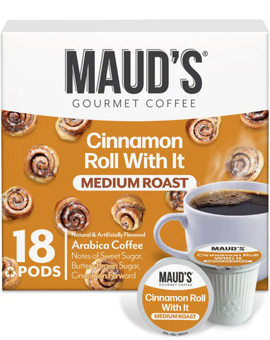 Maud's Cinnamon Roll Flavored Coffee Pods