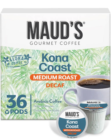 Maud's Decaf Kona Blend Coffee Pods