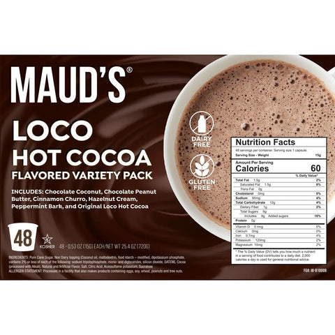 Maud's Flavored Hot Chocolate Variety Pack - 48ct