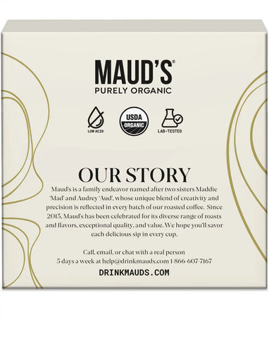 Mauds Purely Organic Medium Roast Coffee Pods