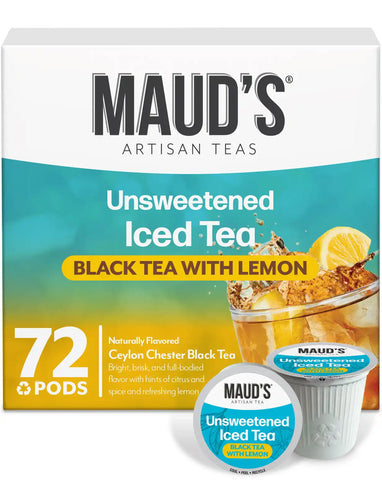 Maud's Unsweetened Black Iced Tea with Lemon