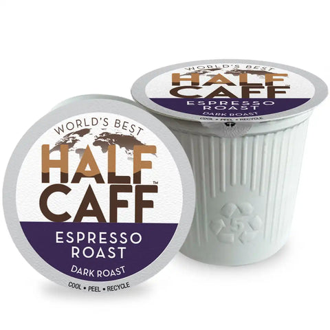 World's Best Half Caff™ Espresso Dark Roast Coffee Pods